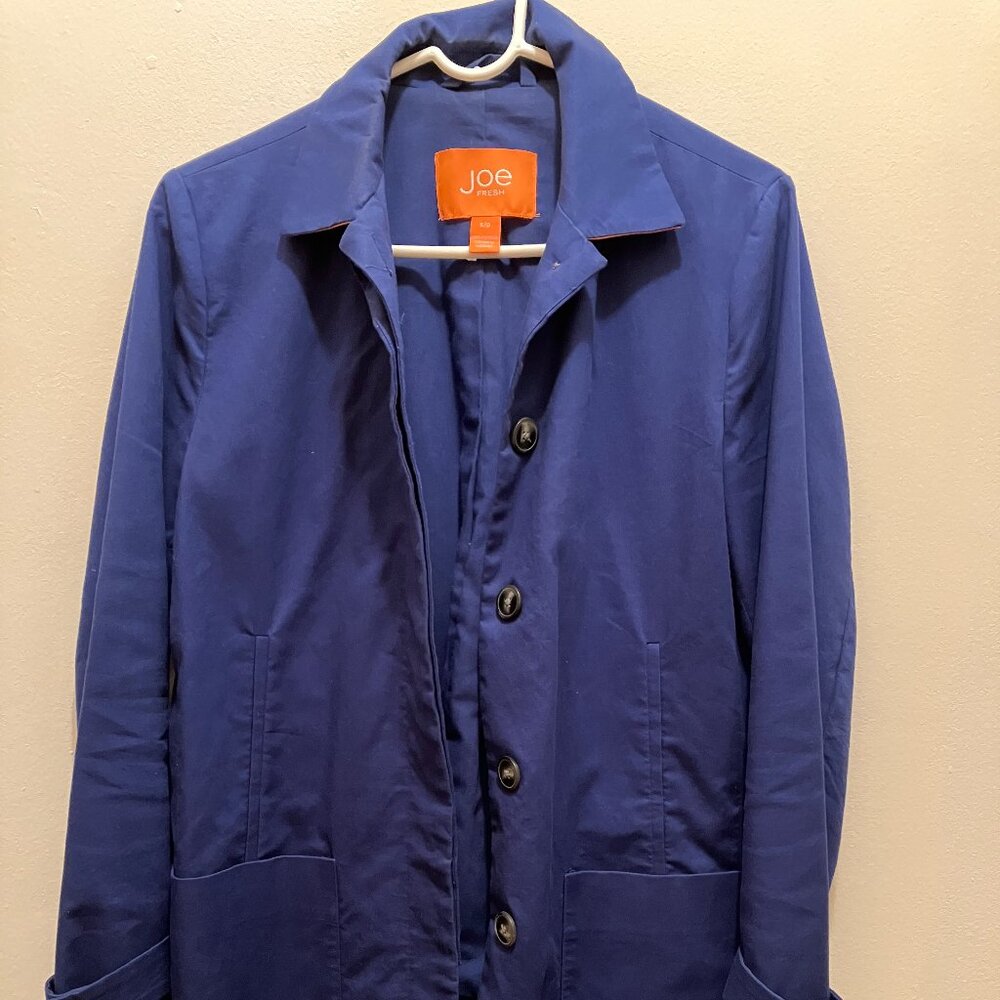 Joe Fresh Size M Blue Cotton Jacket